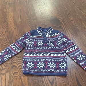 Vineyard Vines FairIsle Fleece Pullover Jacket 1/ 4 Snap size 6